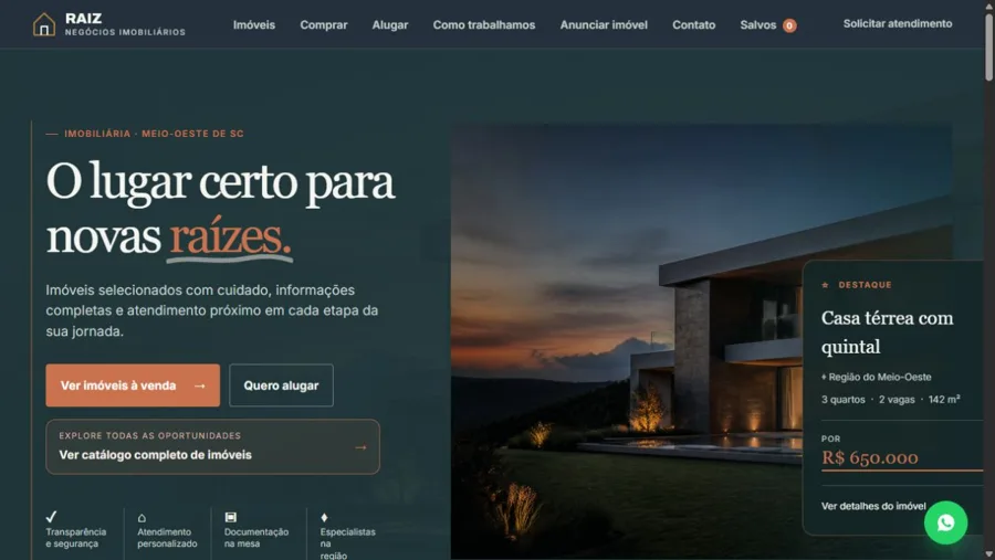 Site Vitrine Raiz